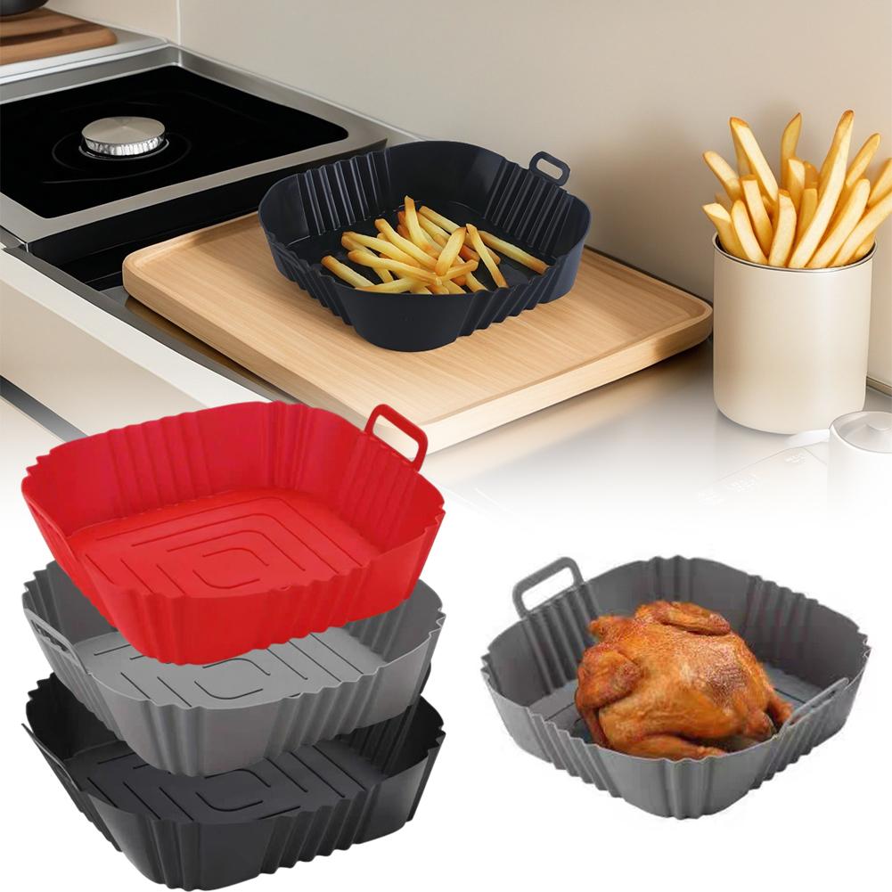 Silicone Mold Tray - Yeniden Kullanılabilir Airfryer Tava Astarı Aksesuarları