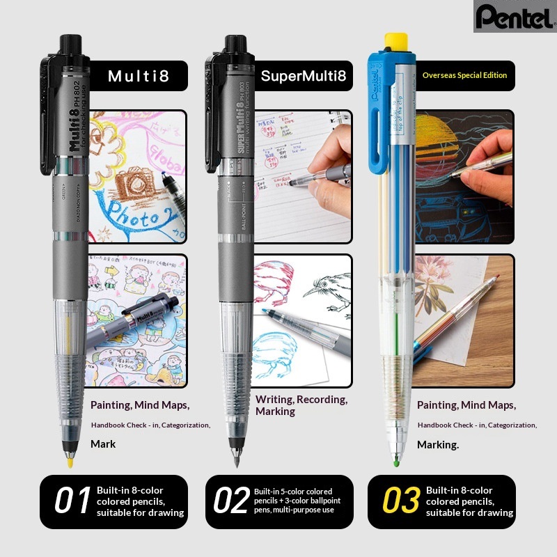 Staedtler Pencil Lumocolor - Orijinal Japonya Pentel Art Multi 8