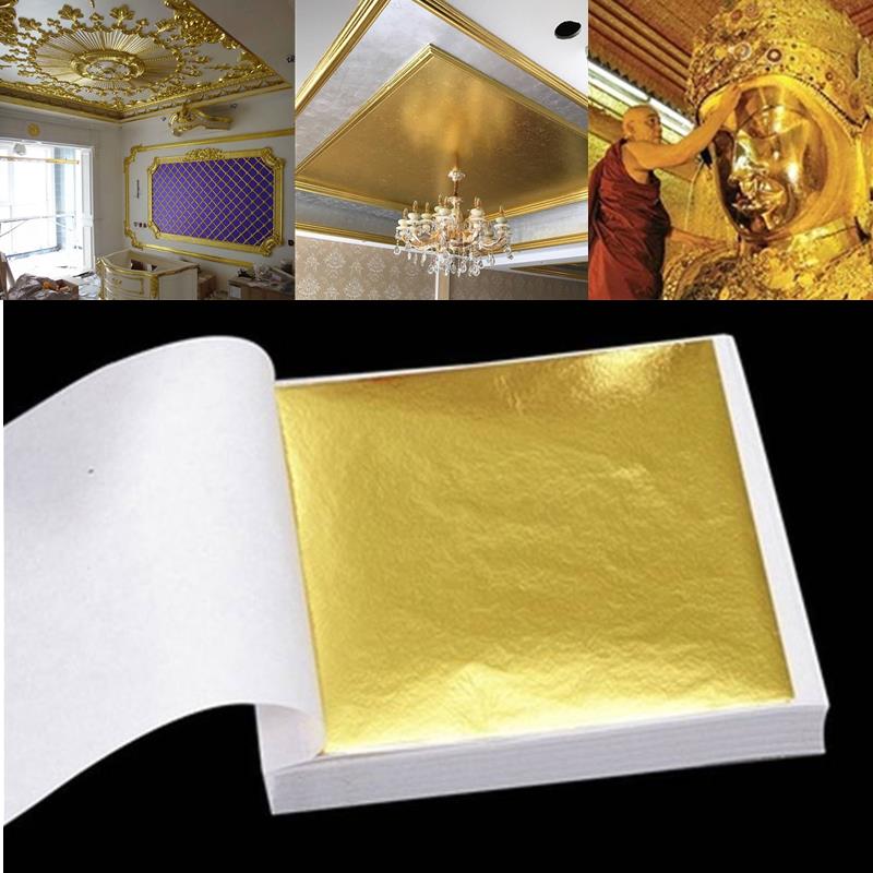 100 adet levhalar saf 24K altı - Gold Foil Flakes incelemesi ve fiyatı
