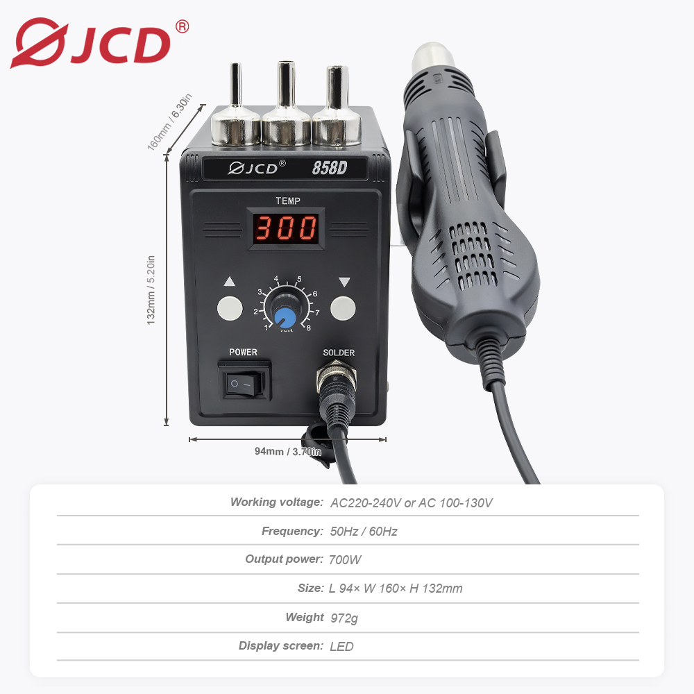JCD Sıcak hava tabancası 858D  - Heat Gun Small incelemesi ve fiyatı